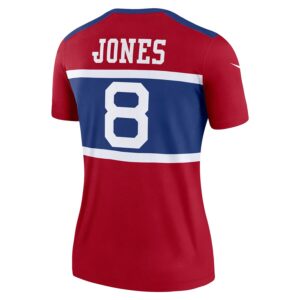 Daniel Jones New York Giants Nike Women's Alternate Legend Player Performance Top -  Red photo 3 Jersey4u