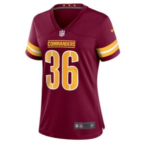 Danny Johnson Washington Commanders Nike Women's  Game Jersey -  Burgundy photo 2 Jersey4u