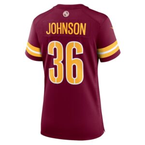 Danny Johnson Washington Commanders Nike Women's  Game Jersey -  Burgundy photo 3 Jersey4u