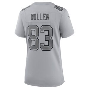 Darren Waller Las Vegas Raiders Nike Women's Atmosphere Fashion Game Jersey - Gray photo 3 Jersey4u