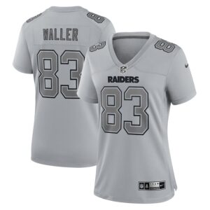 Darren Waller Las Vegas Raiders Nike Women's Atmosphere Fashion Game Jersey - Gray photo 1 Jersey4u