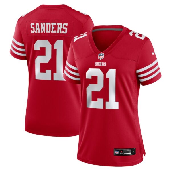 Deion Sanders San Francisco 49ers Nike Women's Retired Player Game Jersey - Scarlet photo 1 Jersey4u