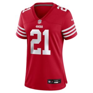 Deion Sanders San Francisco 49ers Nike Women's Retired Player Game Jersey - Scarlet photo 2 Jersey4u