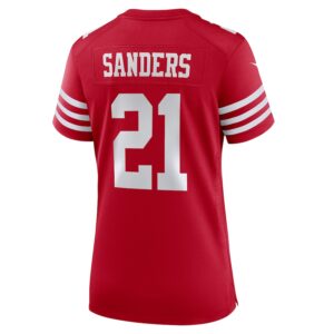 Deion Sanders San Francisco 49ers Nike Women's Retired Player Game Jersey - Scarlet photo 3 Jersey4u