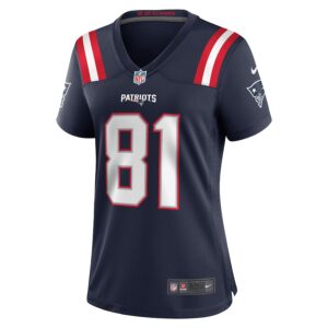 Demario Douglas New England Patriots Nike Women's  Game Jersey -  Navy photo 2 Jersey4u