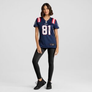 Demario Douglas New England Patriots Nike Women's  Game Jersey -  Navy photo 4 Jersey4u