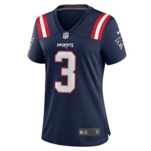 Demario Douglas New England Patriots Nike Women's  Game Jersey -  Navy photo 2 Jersey4u