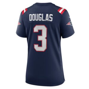 Demario Douglas New England Patriots Nike Women's  Game Jersey -  Navy photo 3 Jersey4u