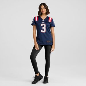 Demario Douglas New England Patriots Nike Women's  Game Jersey -  Navy photo 4 Jersey4u