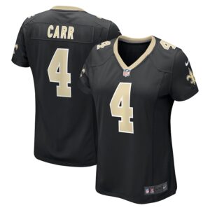 Derek Carr New Orleans Saints Nike Women's Game Jersey - Black photo 1 Jersey4u