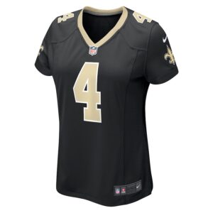 Derek Carr New Orleans Saints Nike Women's Game Jersey - Black photo 2 Jersey4u