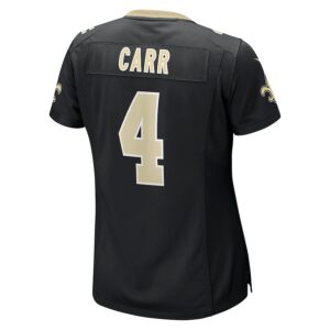 Derek Carr New Orleans Saints Nike Women's Game Jersey - Black photo 3 Jersey4u