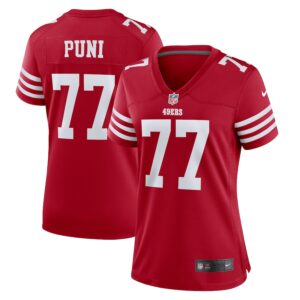 Dominick Puni San Francisco 49ers Nike Women's Team Game Jersey -  Scarlet photo 1 Jersey4u