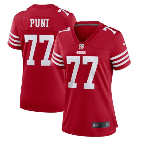 Dominick Puni San Francisco 49ers Nike Women's Team Game Jersey -  Scarlet photo 1 Jersey4u