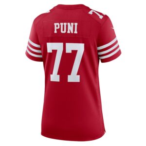 Dominick Puni San Francisco 49ers Nike Women's Team Game Jersey -  Scarlet photo 3 Jersey4u