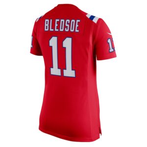Drew Bledsoe New England Patriots Nike Women's Retired Game Jersey - Red photo 3 Jersey4u