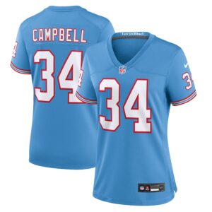 Earl Campbell Tennessee Titans Nike Women's Oilers Throwback Retired Player Game Jersey - Light Blue photo 1 Jersey4u