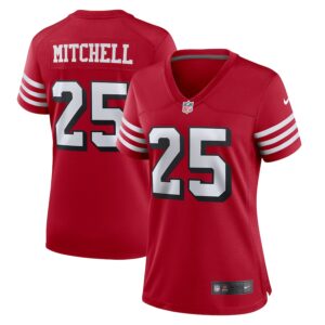 Elijah Mitchell San Francisco 49ers Nike Women's Alternate Team Game Jersey - Scarlet photo 1 Jersey4u