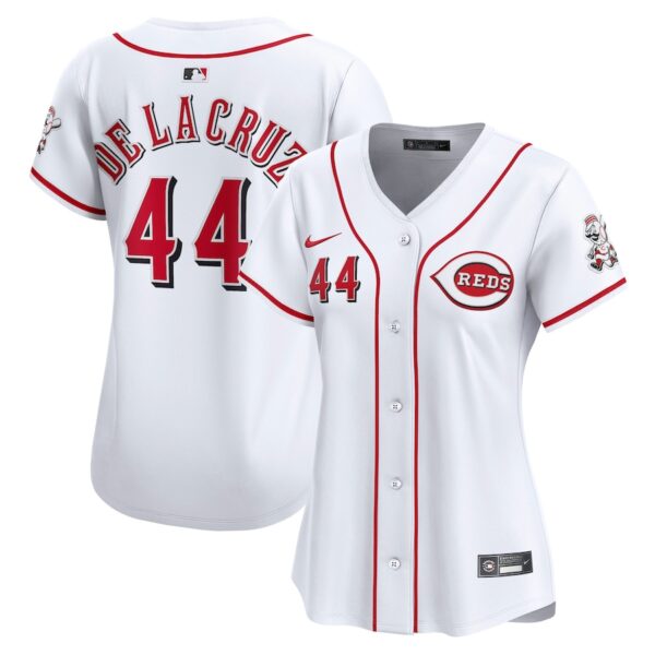 Elly De La Cruz Cincinnati Reds Nike Women's Home Limited Player Jersey – White photo 1 Jersey4u