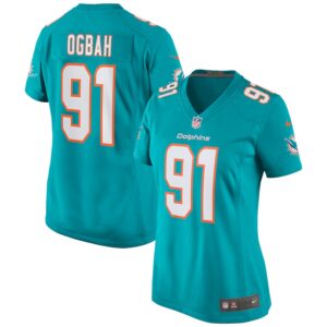 Emmanuel Ogbah Miami Dolphins Nike Women's Game Jersey - Aqua photo 1 Jersey4u