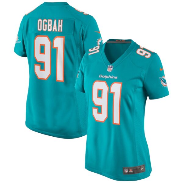 Emmanuel Ogbah Miami Dolphins Nike Women's Game Jersey - Aqua photo 1 Jersey4u