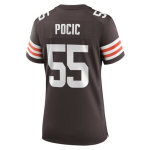 Ethan Pocic Cleveland Browns Nike Women's Game Jersey - Brown photo 3 Jersey4u
