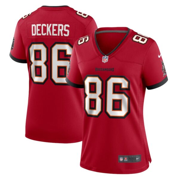 Evan Deckers Tampa Bay Buccaneers Nike Women's  Game Jersey -  Red photo 1 Jersey4u
