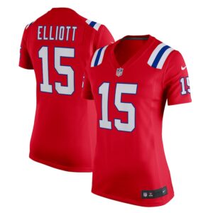 Ezekiel Elliott New England Patriots Nike Women's Alternate Game Player Jersey - Red photo 1 Jersey4u