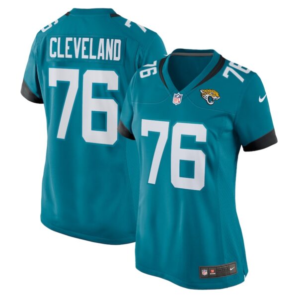 Ezra Cleveland Jacksonville Jaguars Nike Women's  Game Jersey -  Teal photo 1 Jersey4u