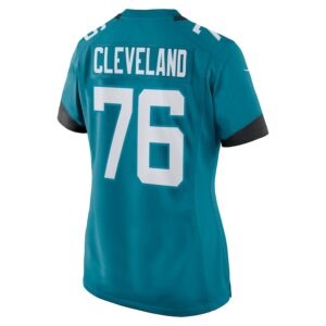 Ezra Cleveland Jacksonville Jaguars Nike Women's  Game Jersey -  Teal photo 3 Jersey4u