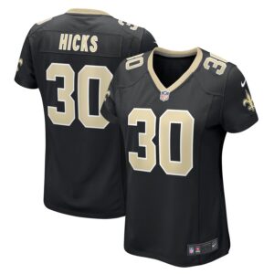 Faion Hicks New Orleans Saints Nike Women's  Game Jersey -  Black photo 1 Jersey4u