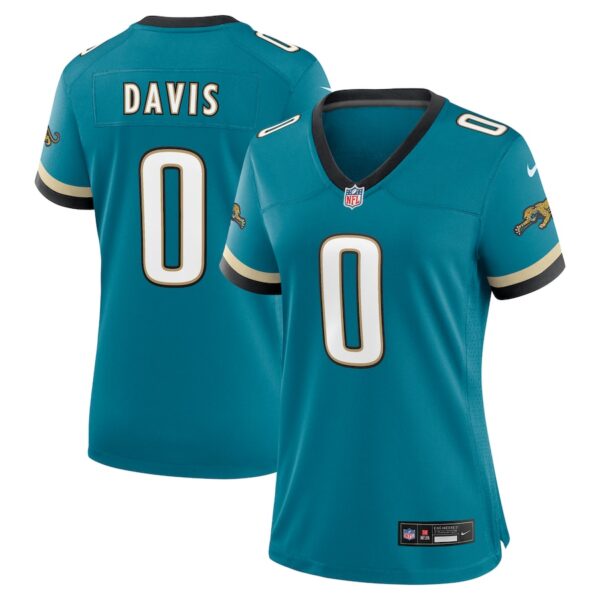Gabe Davis Jacksonville Jaguars Nike Women's Prowler Throwback Game Jersey - Teal photo 1 Jersey4u