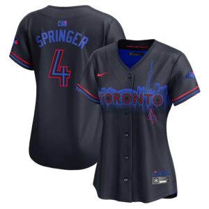 George Springer Toronto Blue Jays Nike Women's 2024 City Connect Limited Player Jersey - Navy photo 1 Jersey4u