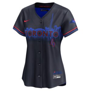 George Springer Toronto Blue Jays Nike Women's 2024 City Connect Limited Player Jersey - Navy photo 2 Jersey4u