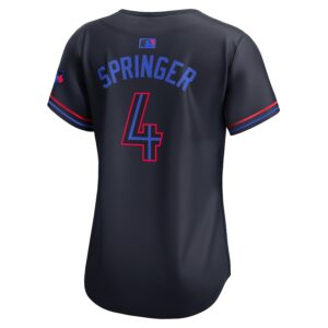 George Springer Toronto Blue Jays Nike Women's 2024 City Connect Limited Player Jersey - Navy photo 3 Jersey4u
