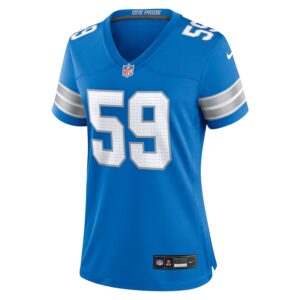 Giovanni Manu Detroit Lions Nike Women's Team Game Jersey -  Blue photo 2 Jersey4u