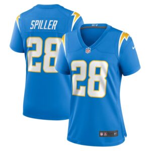 Isaiah Spiller Los Angeles Chargers Nike Women's Game Jersey - Powder Blue photo 1 Jersey4u