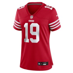 Jacob Cowing San Francisco 49ers Nike Women's  Game Jersey -  Scarlet photo 2 Jersey4u