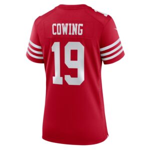Jacob Cowing San Francisco 49ers Nike Women's  Game Jersey -  Scarlet photo 3 Jersey4u