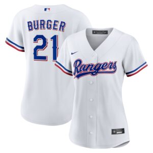 Jake Burger Texas Rangers Nike Women's Home Jersey4u Jersey - White photo 1 Jersey4u