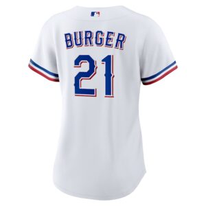 Jake Burger Texas Rangers Nike Women's Home Jersey4u Jersey - White photo 3 Jersey4u