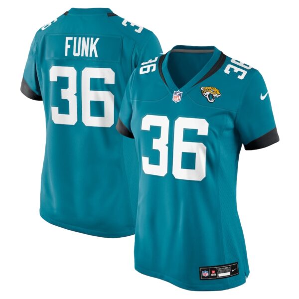 Jake Funk Jacksonville Jaguars Nike Women's Team Game Jersey -  Teal photo 1 Jersey4u