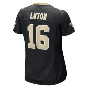 Jake Luton New Orleans Saints Nike Women's Game Player Jersey - Black photo 3 Jersey4u