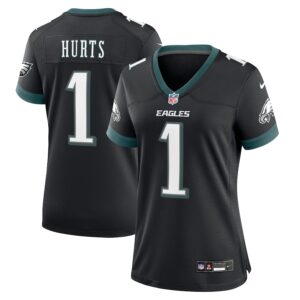 Jalen Hurts Philadelphia Eagles Nike Women's Alternate Game Jersey - Black photo 1 Jersey4u