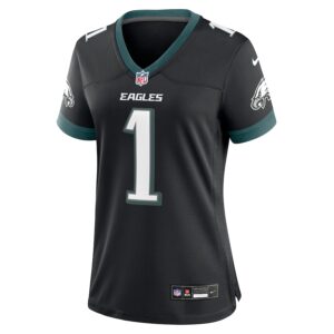Jalen Hurts Philadelphia Eagles Nike Women's Alternate Game Jersey - Black photo 2 Jersey4u