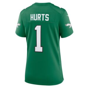 Jalen Hurts Philadelphia Eagles Nike Women's Super Bowl LIX 2nd Alternate Game Jersey - Kelly Green photo 3 Jersey4u