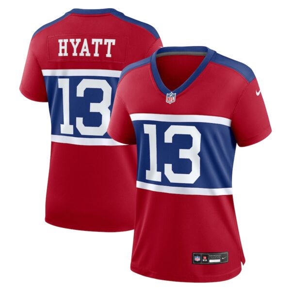 Jalin Hyatt New York Giants Nike Women's Alternate Player Game Jersey - Century Red photo 1 Jersey4u