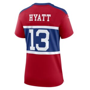 Jalin Hyatt New York Giants Nike Women's Alternate Player Game Jersey - Century Red photo 3 Jersey4u