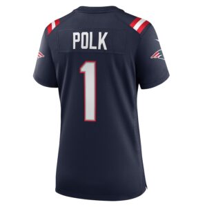 Ja'Lynn Polk New England Patriots Nike Women's Team Game Jersey -  Navy photo 3 Jersey4u