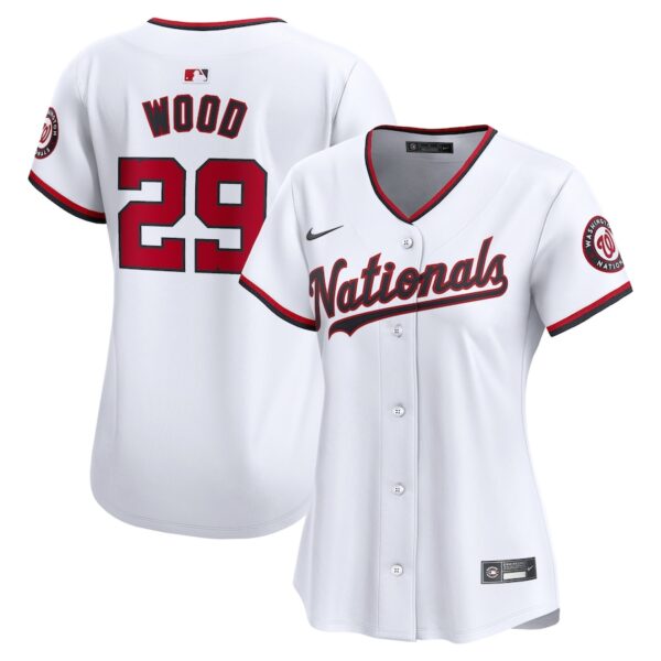 James Wood Washington Nationals Nike Women's Home Limited Player Jersey - White photo 1 Jersey4u